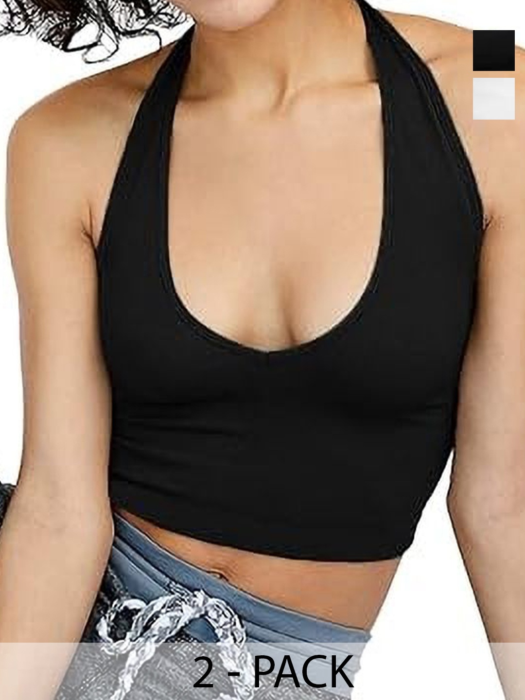 

SRISARAS Styled Back Crop Top, White