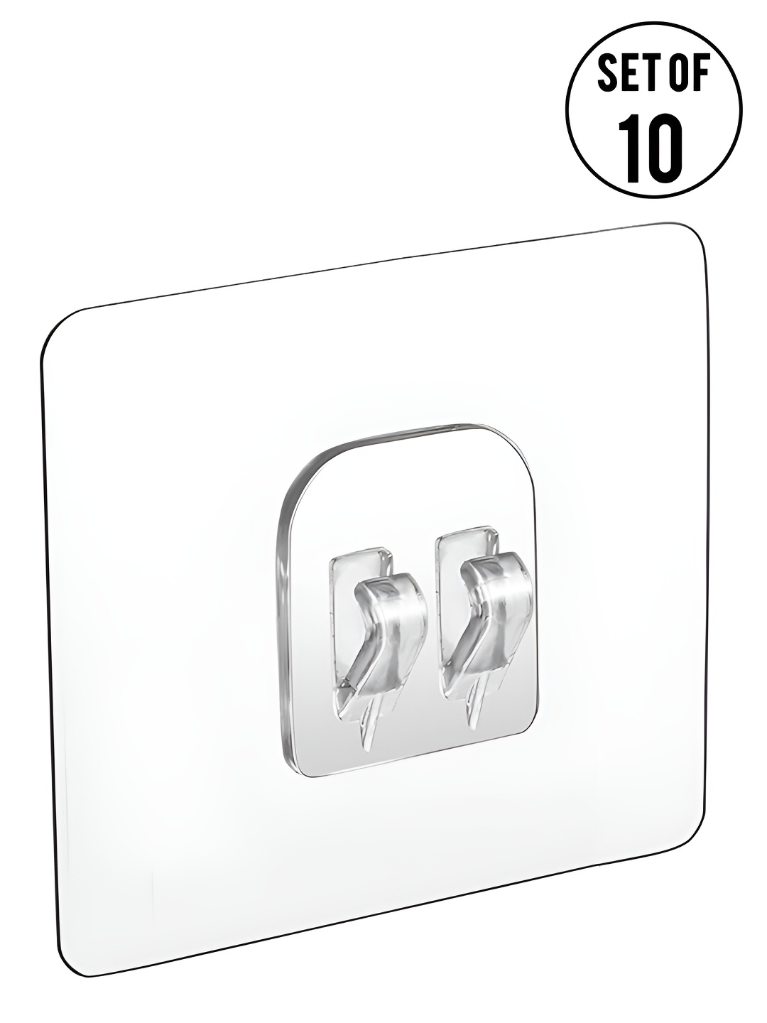 

Story@home Transparent 10 Pieces Transparent Adhesive Sticker Hooks