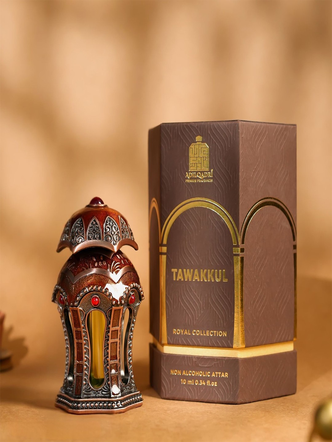 

ADILQADRI Tawakkul Royal Collection Non-Alcoholic Attar - 10ml, Brown