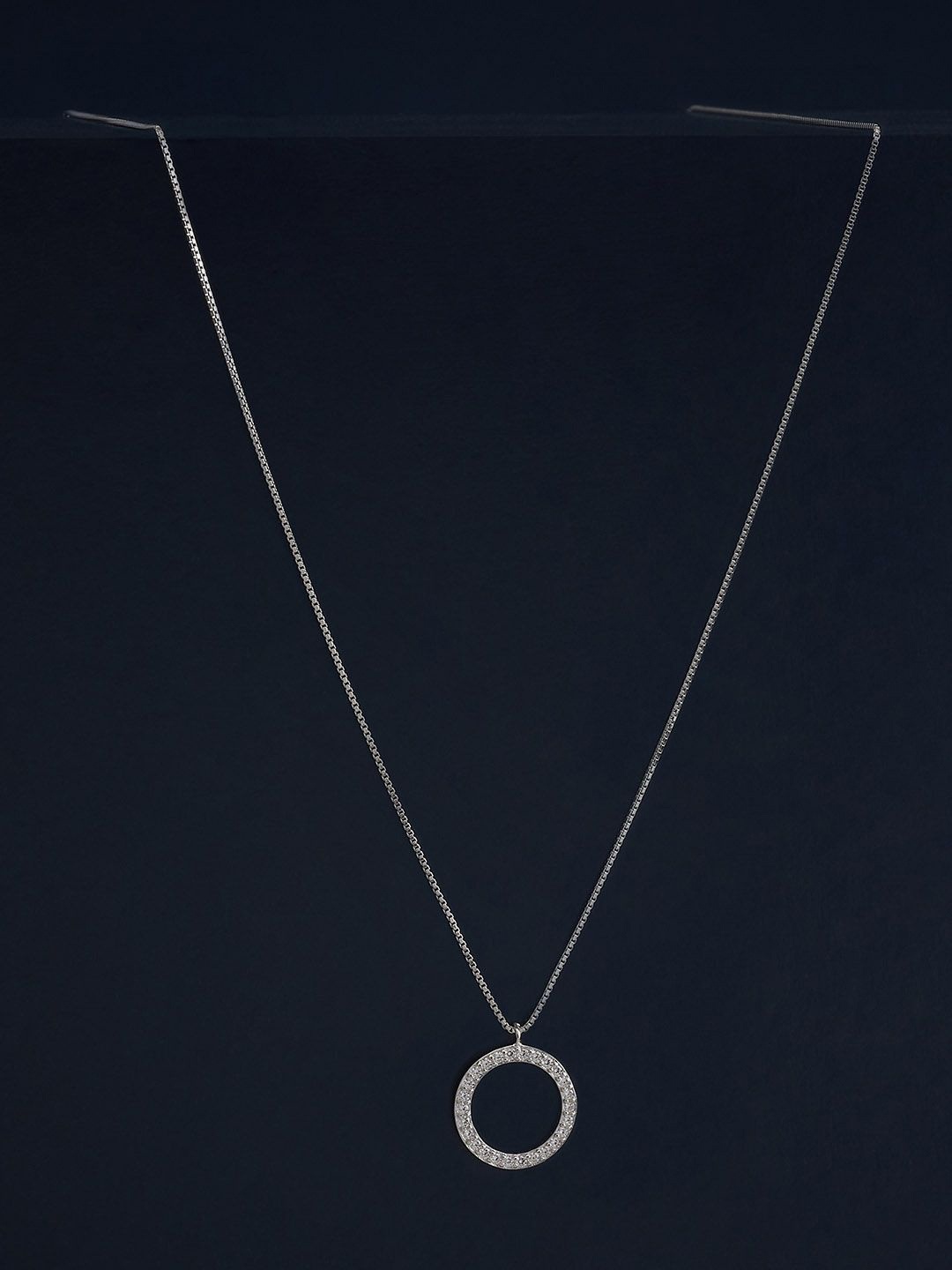 

Kushal's Fashion Jewellery Rhodium-Plated Contemporary Pendants, Silver