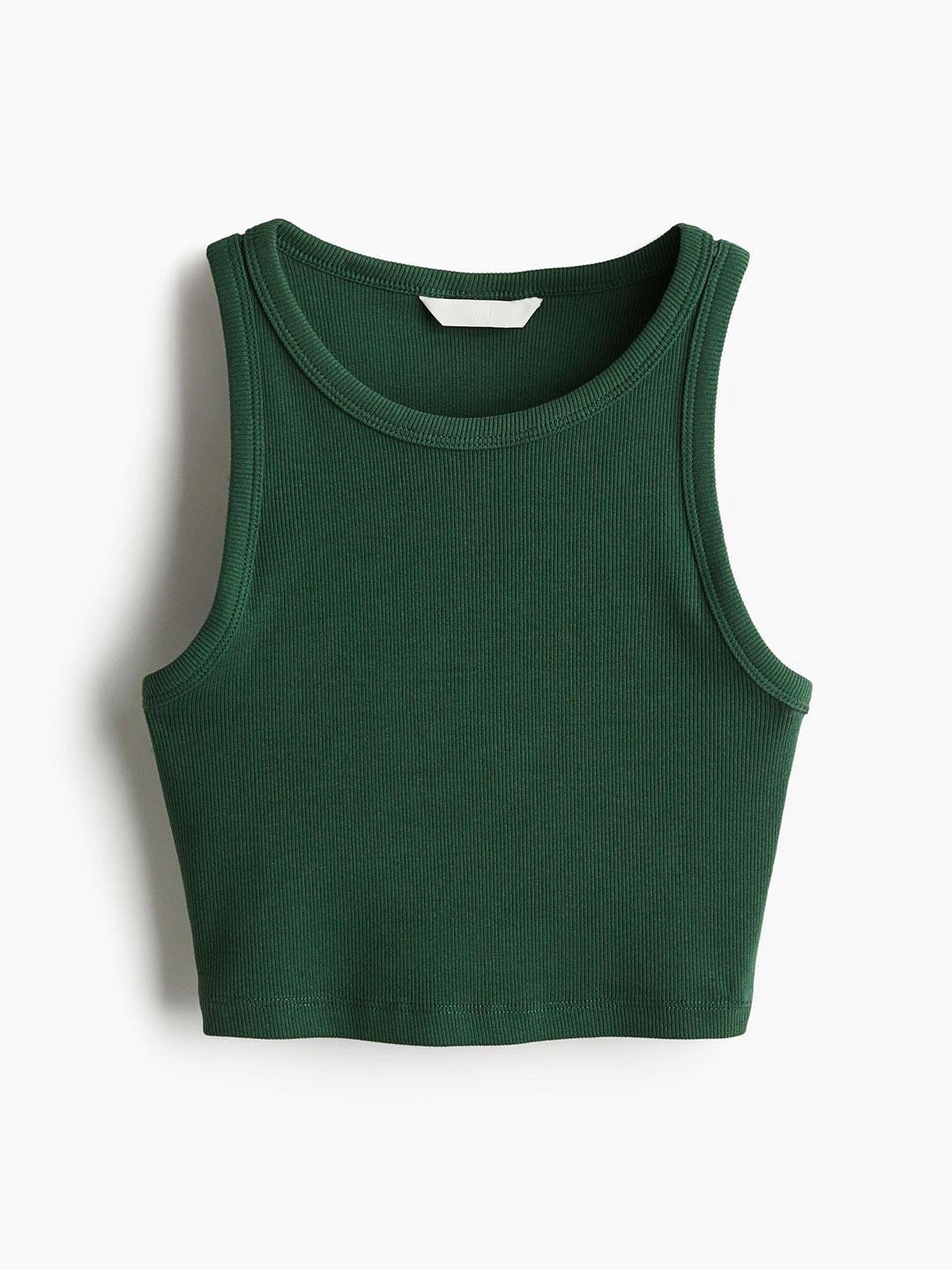 

H&M Women Cropped Vest Top, Green
