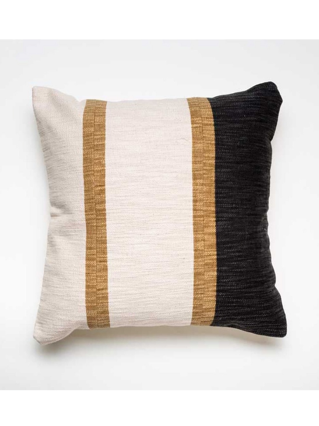 

Aura Beige & Black Striped Square Cushion Cover