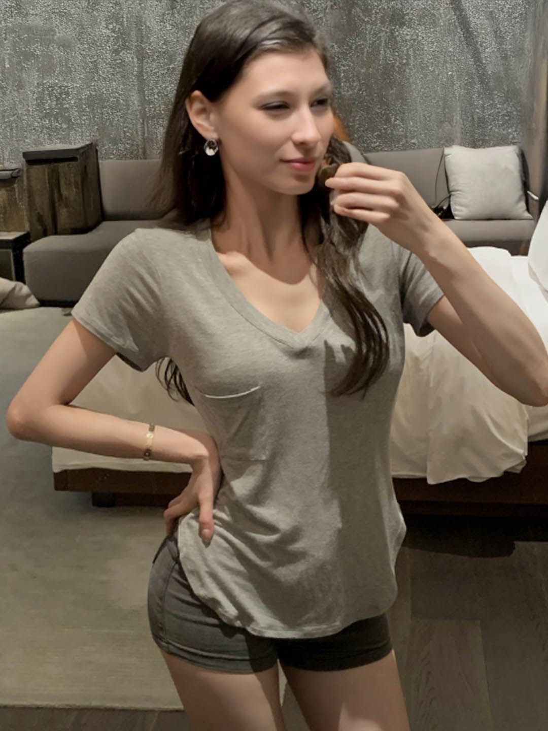 

StyleCast Top, Grey