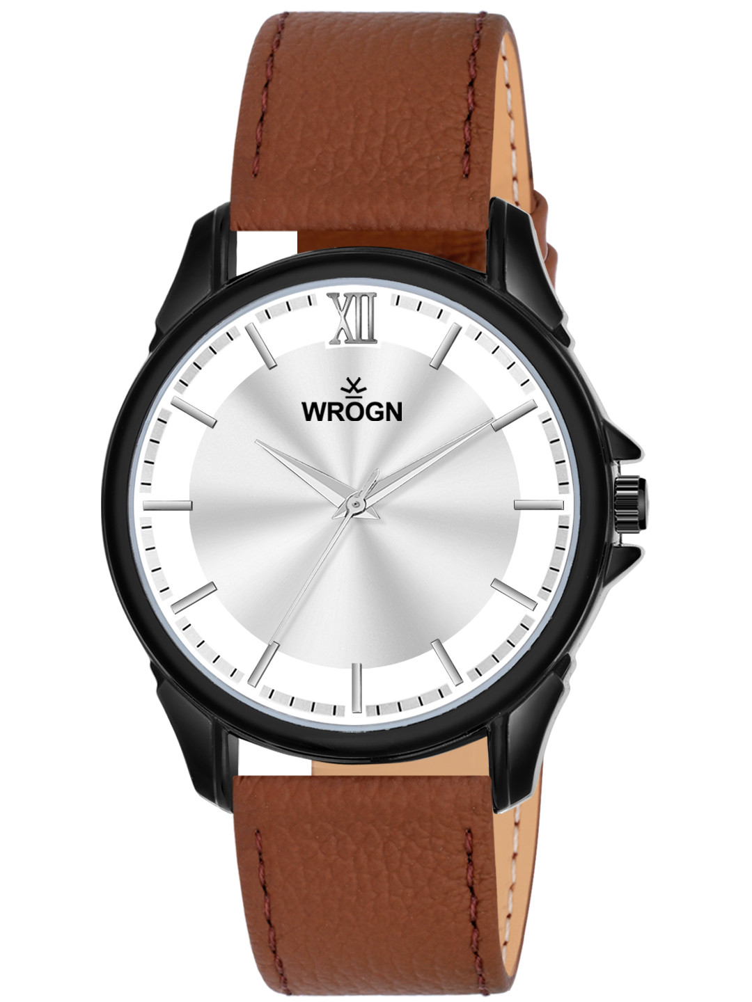 

WROGN Men Analog Watch & Leather Bracelet Gift Set, White