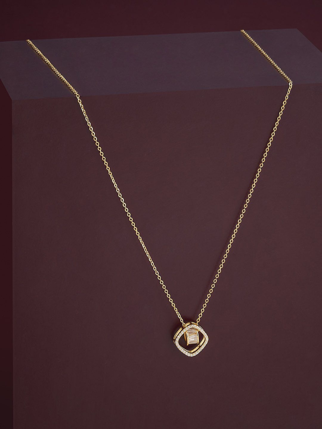 

Kushal's Fashion Jewellery 92.5 Silver Gold-Plated Necklace