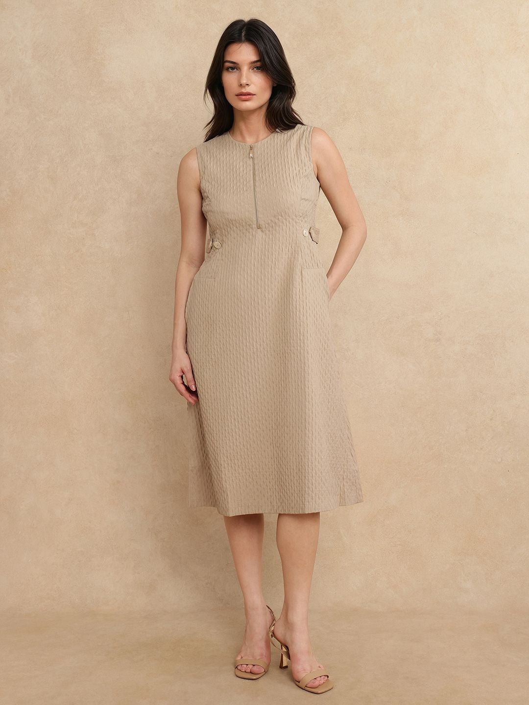 

RAREISM A-Line Dress, Beige