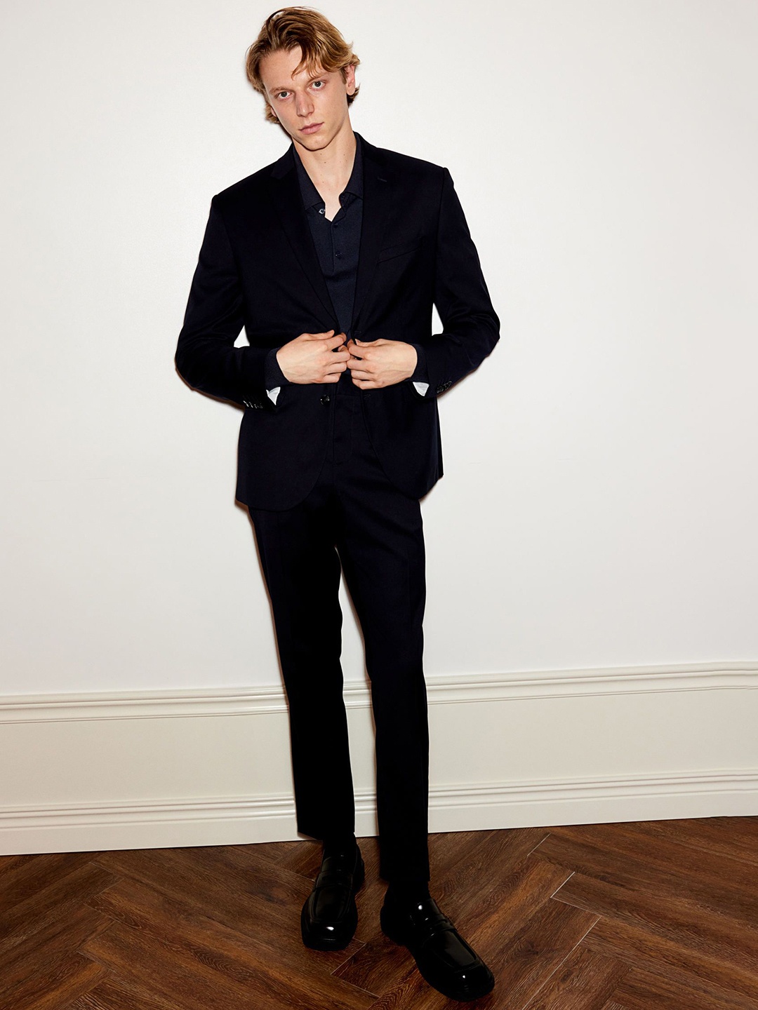 

H&M Slim Fit Suit Trousers, Blue