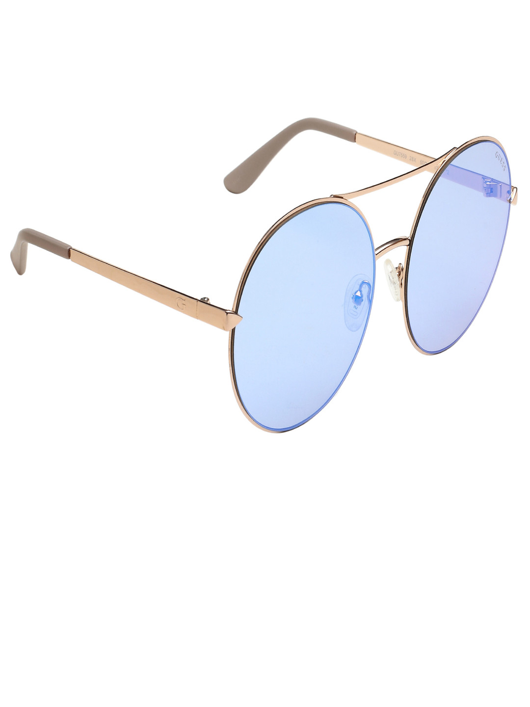 

GUESS Women Round Sunglasses with UV Protected Lens, Blue