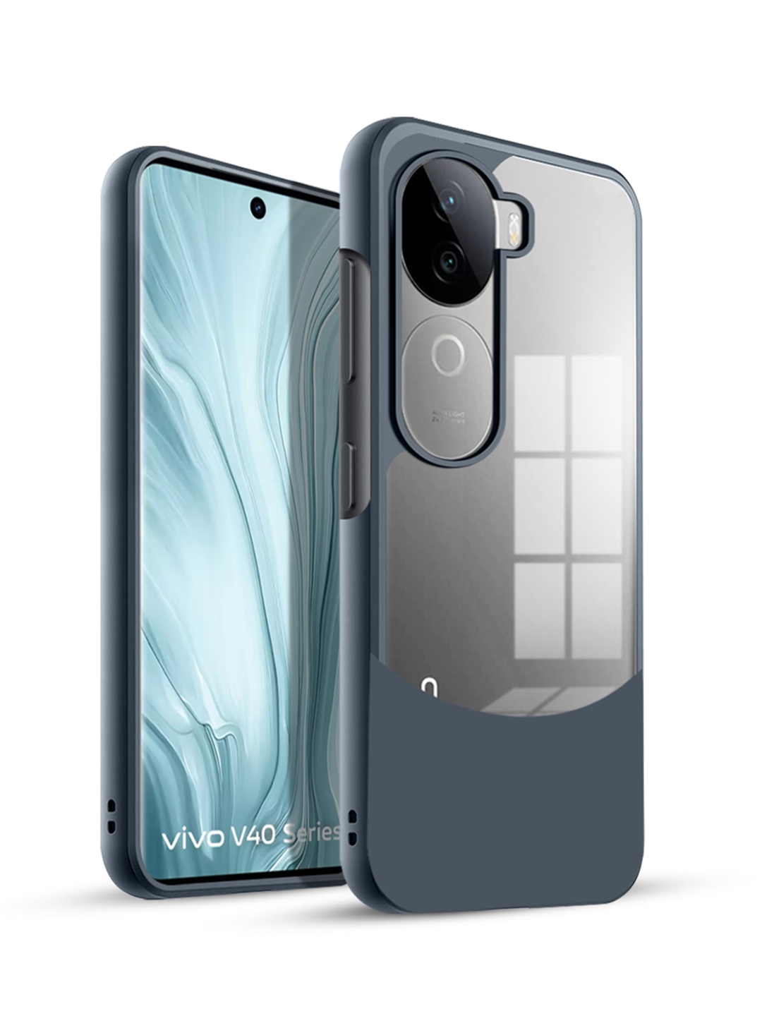 

Karwan Vivo V40E Ultra Hybrid Shockproof Back Case, Grey