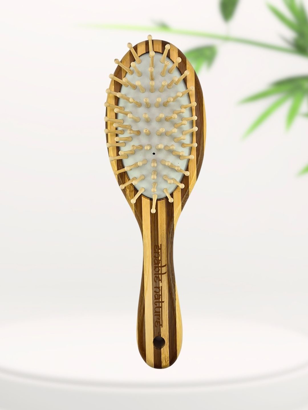 

Enable Nature Bamboo Oval Pattern Hair Brush, Brown