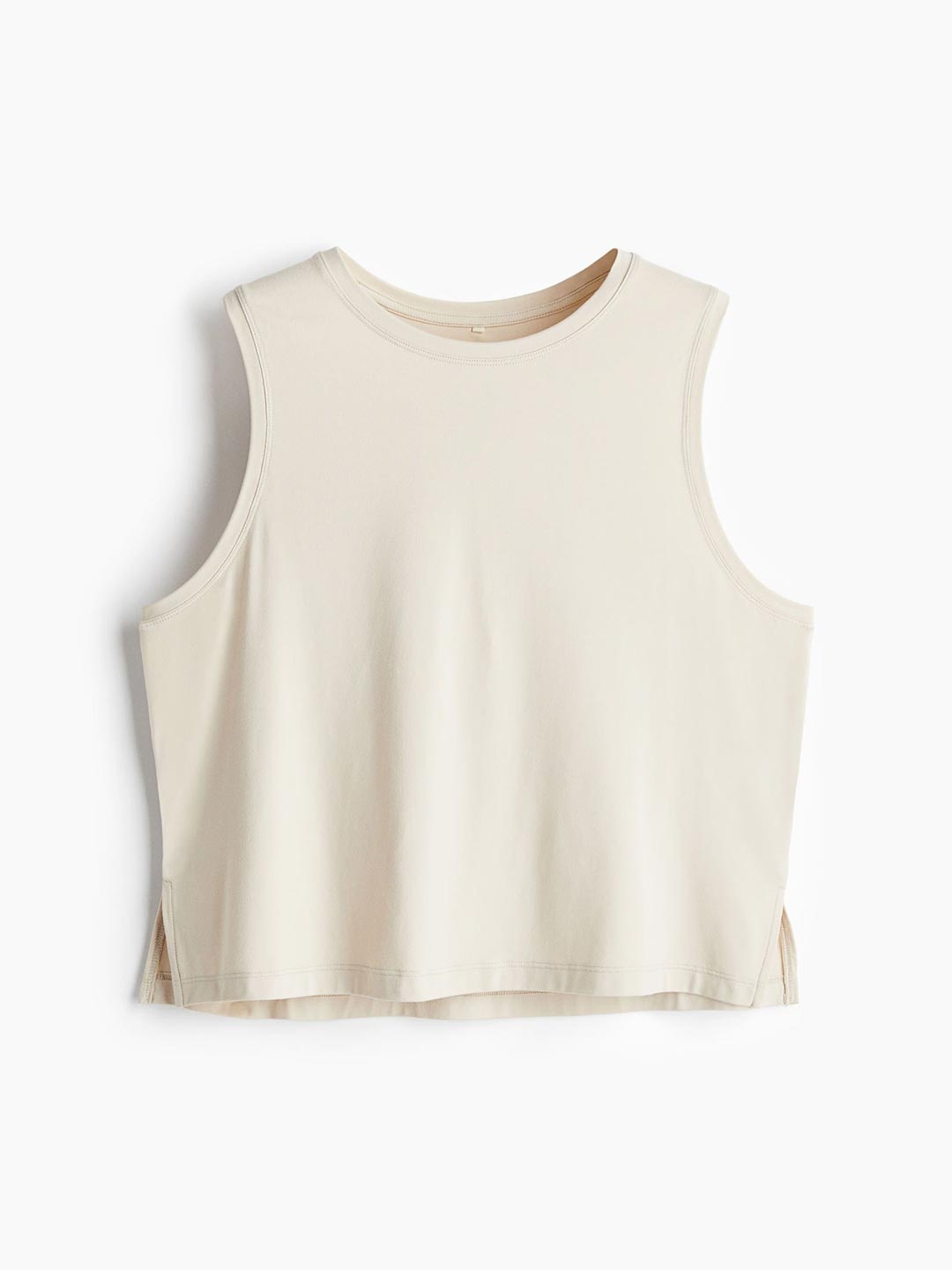 

H&M Boxy-Style Sports Vest Top With Drymove, Beige