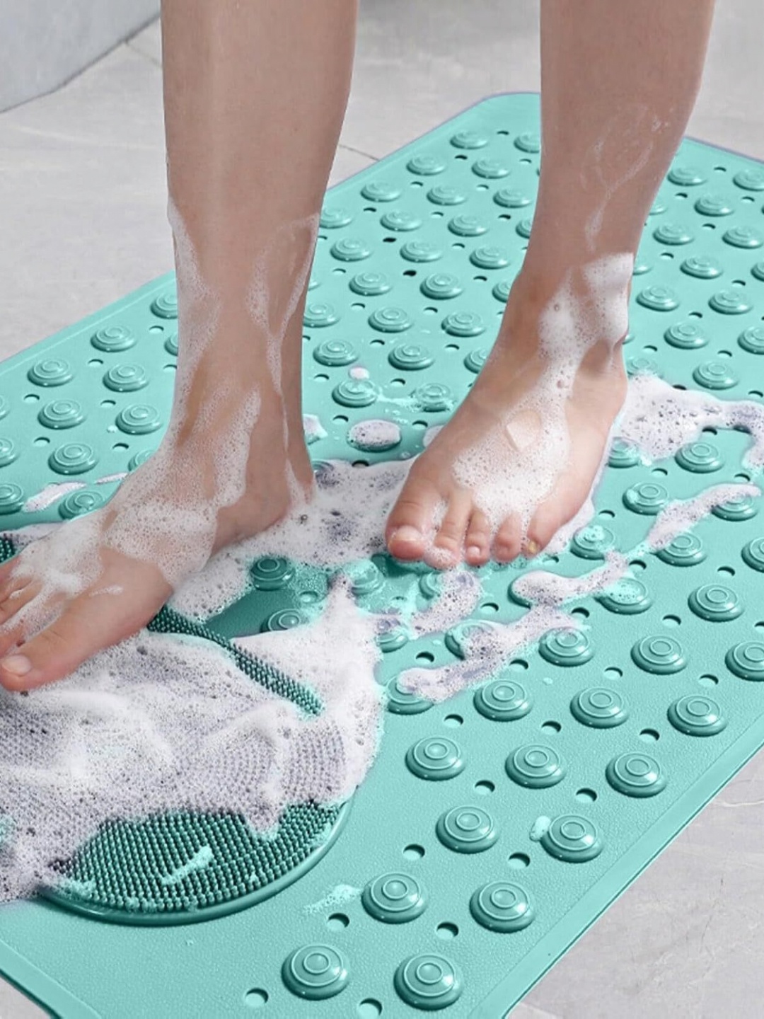 

FAVRIA Green Anti Slip Scrubber BathMat
