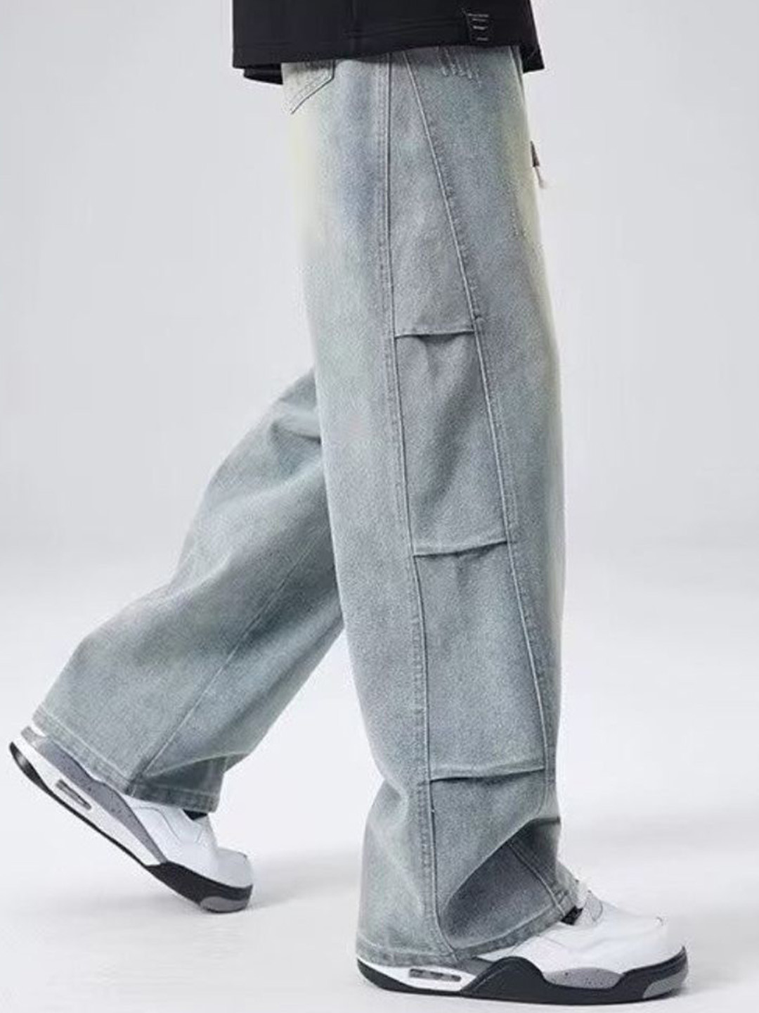 

HERE&NOW Men Straight Fit Light Fade Jeans, Blue