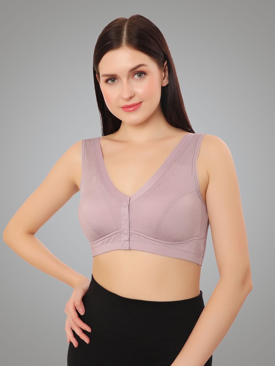 

Bella Voste Full Coverage Removable Padding Anti Odour Maternity Bra, Purple