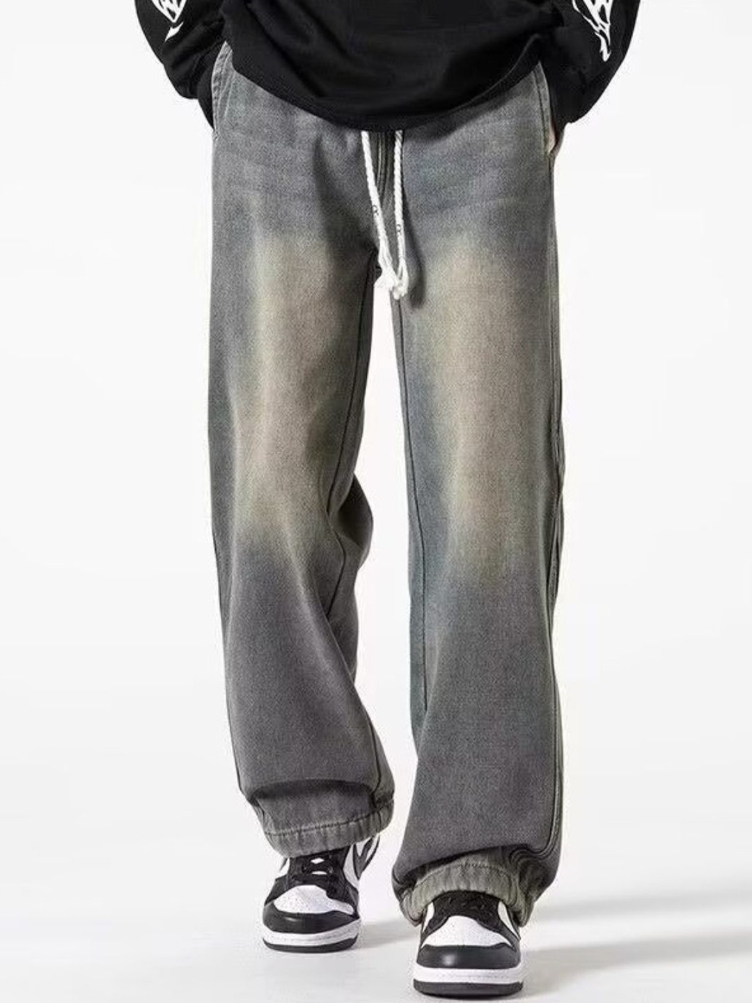 

HERE&NOW Men Light Fade Jeans, Grey