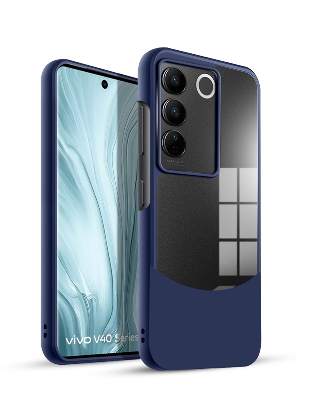

Karwan Vivo V27 Ultra Hybrid Shockproof Back Case, Blue