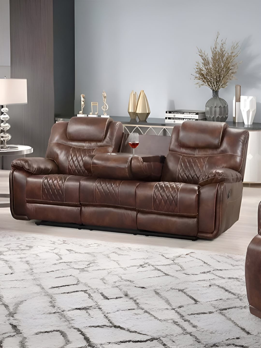 

Royaloak Brown Texas American Leatherette Recliner