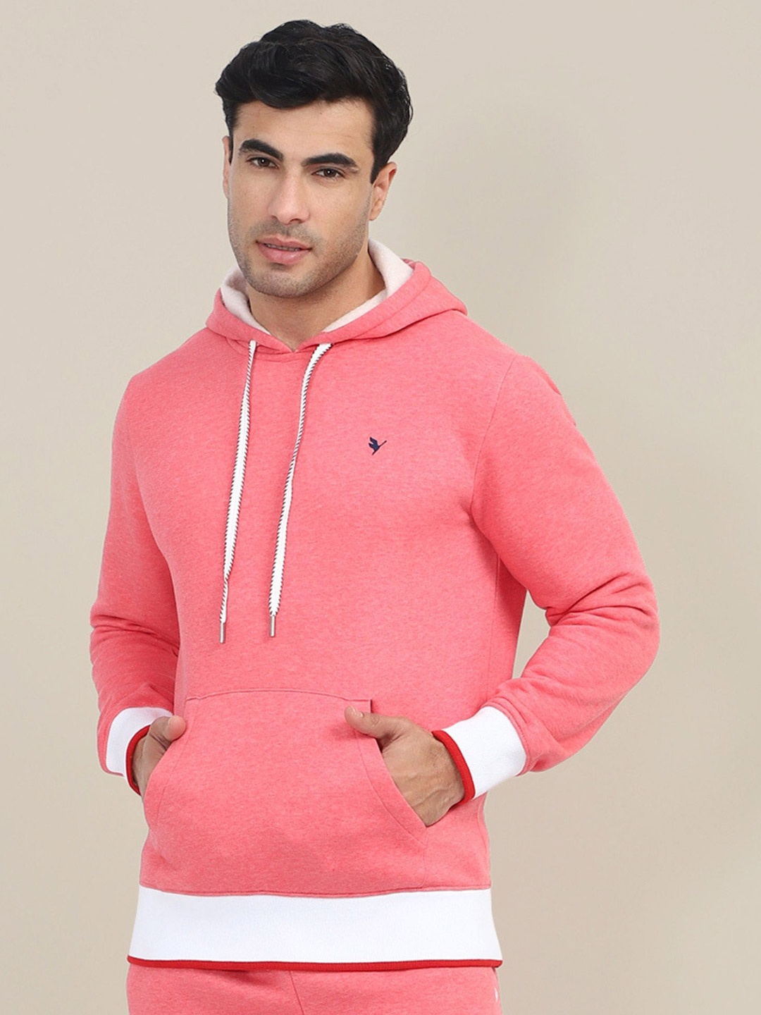 

AMSWAN Men Hooded Sweatshirt, Pink