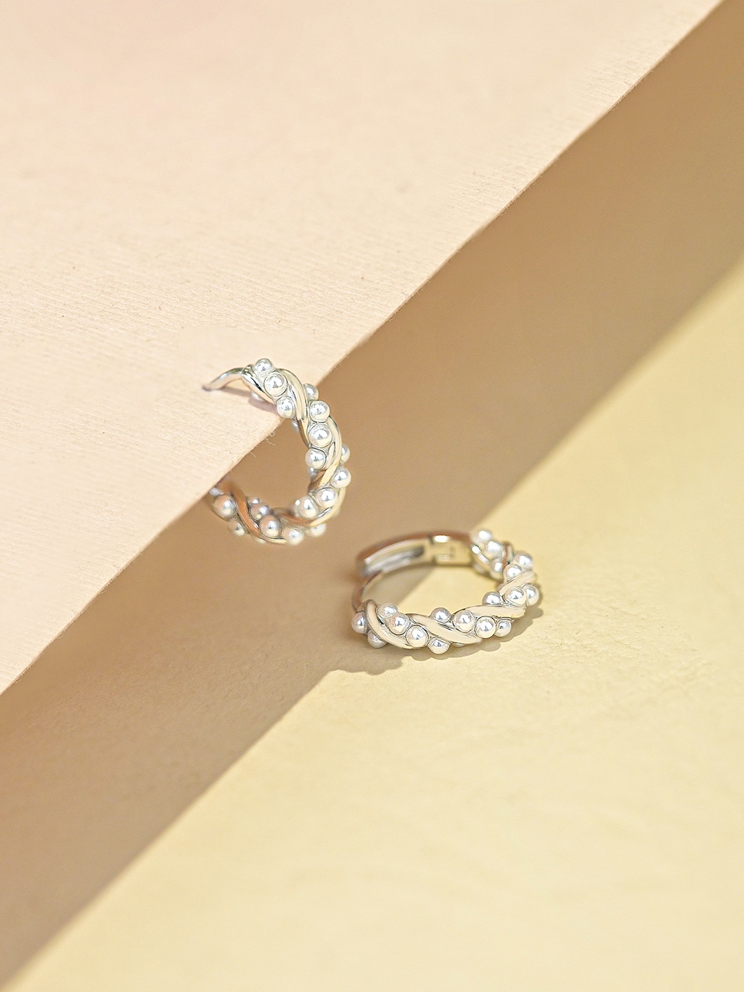 

TOUCH925 Contemporary Studs Earrings, Silver