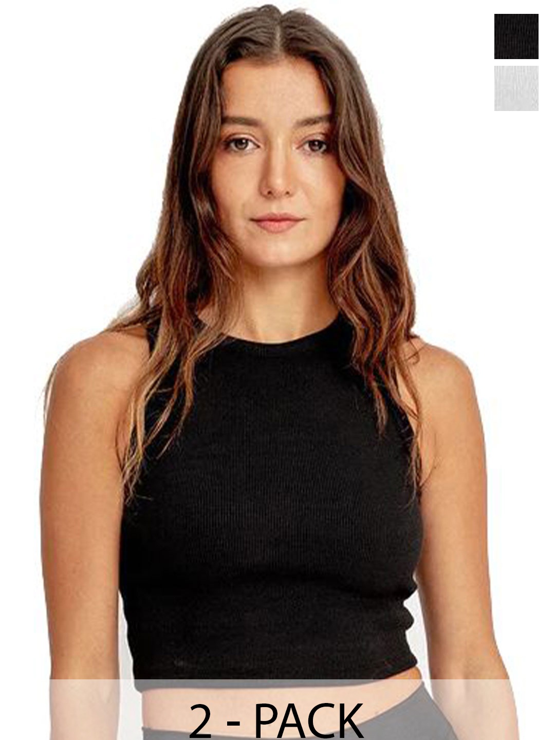 

SRISARAS Tank Crop Top, White