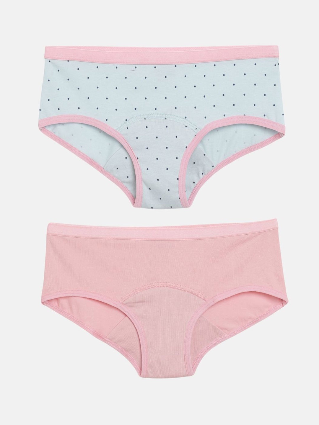 

mackly Girls Pack Of 2 Printed Leak Proof Period Briefs GPPP-03-02, Blue