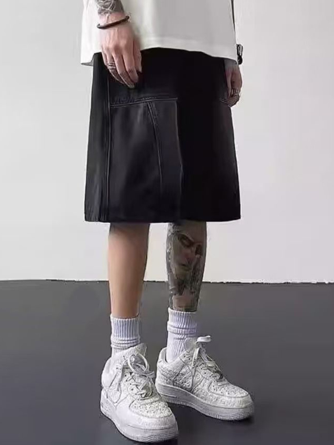 

StyleCast x Revolte Men Denim Shorts, Black