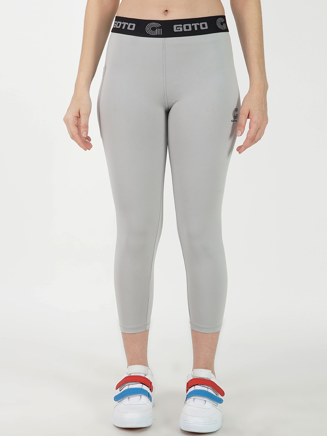 

GOTO Women Running & Gym Tights, Grey