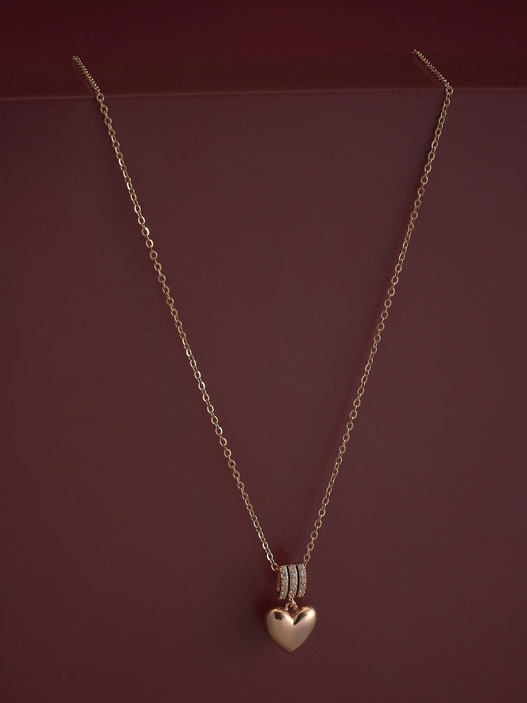 

Kushal's Fashion Jewellery 92.5 Silver Rose Gold-Plated Contemporary Pendants