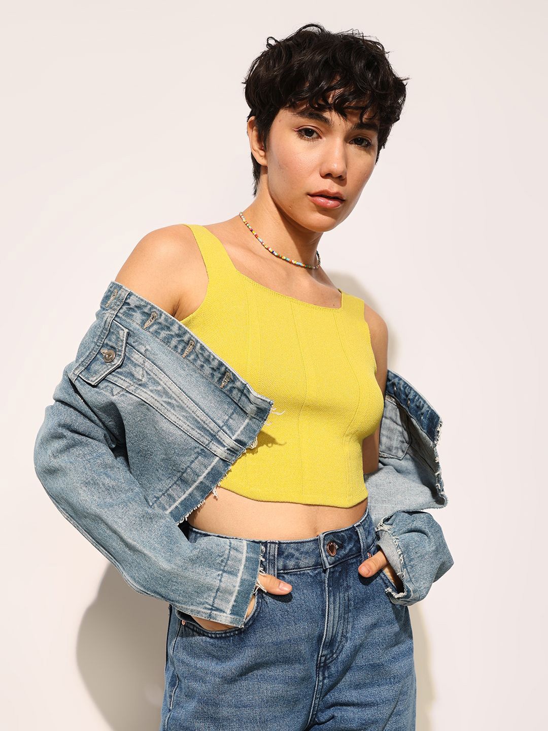 

ONLY Tank Crop Top, Yellow