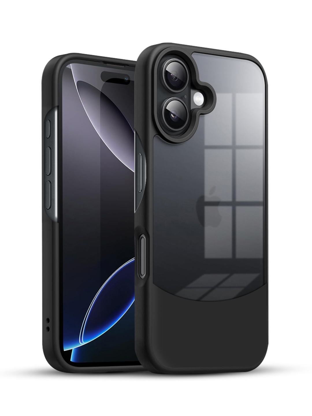 

Karwan iPhone 16 Plus Ultra Hybrid Shockproof Back Case, Black