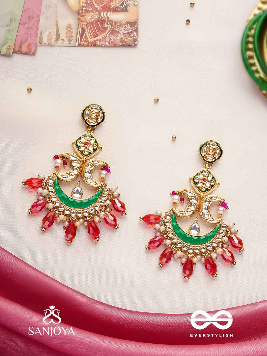 

EVERSTYLISH Sanjoya Gold Like Design with a Blend of Pearls, Kundan, Multi
