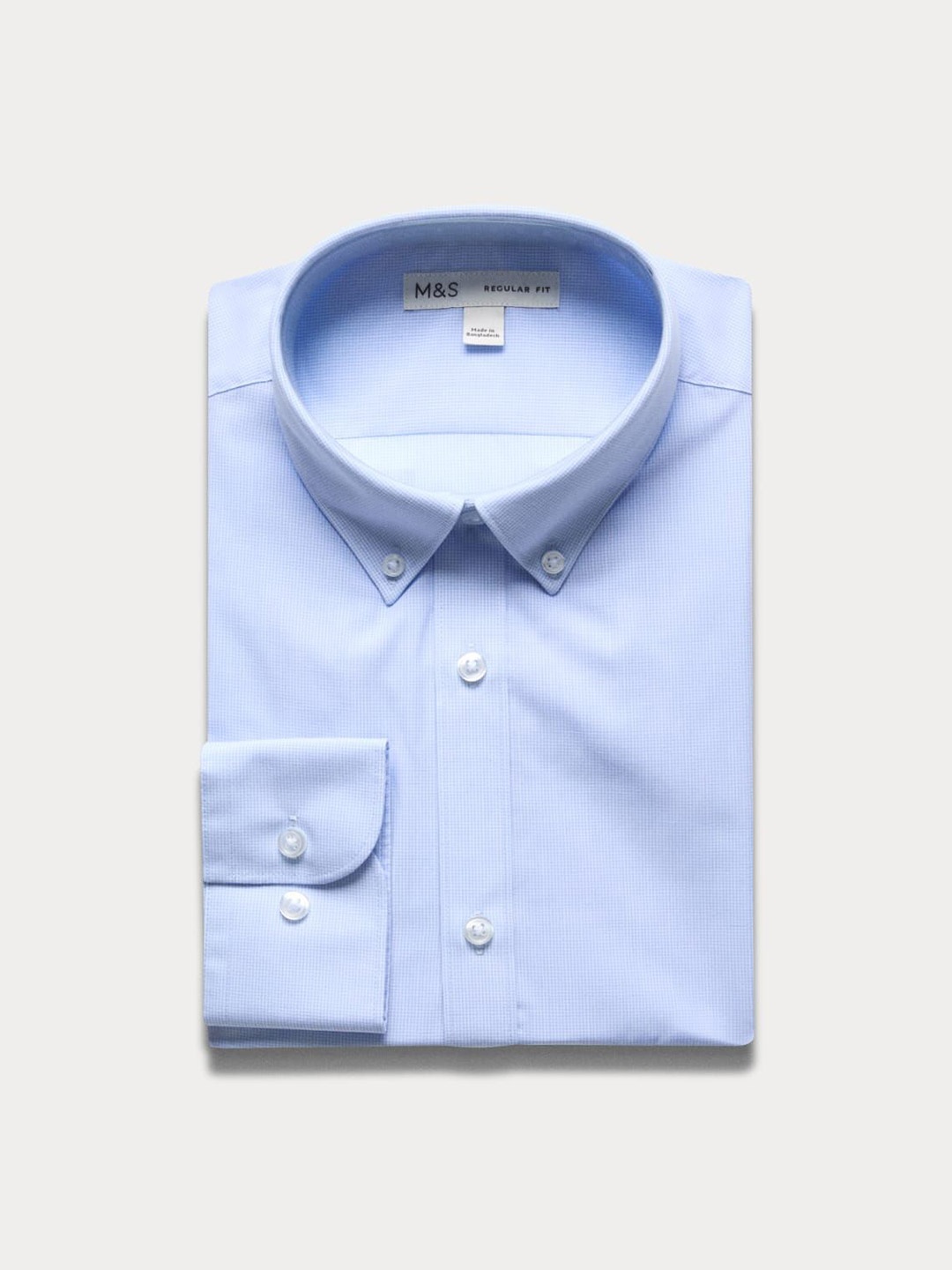 

Marks & Spencer Men Button-Down Collar Solid Casual Shirt, Blue
