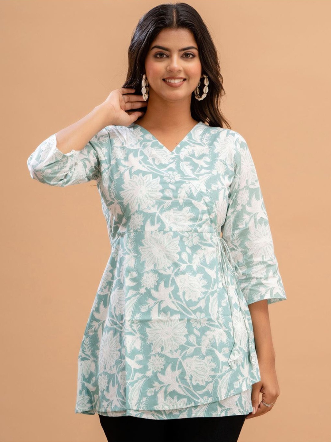 

Rangun Women Floral Print Top, White