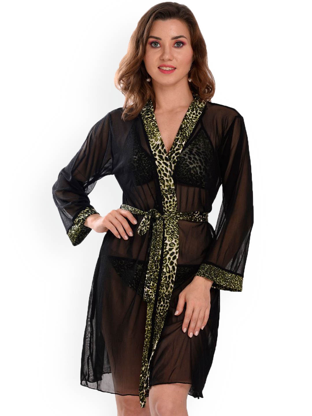 

Fihana Women Printed V-Neck Baby Doll, Green
