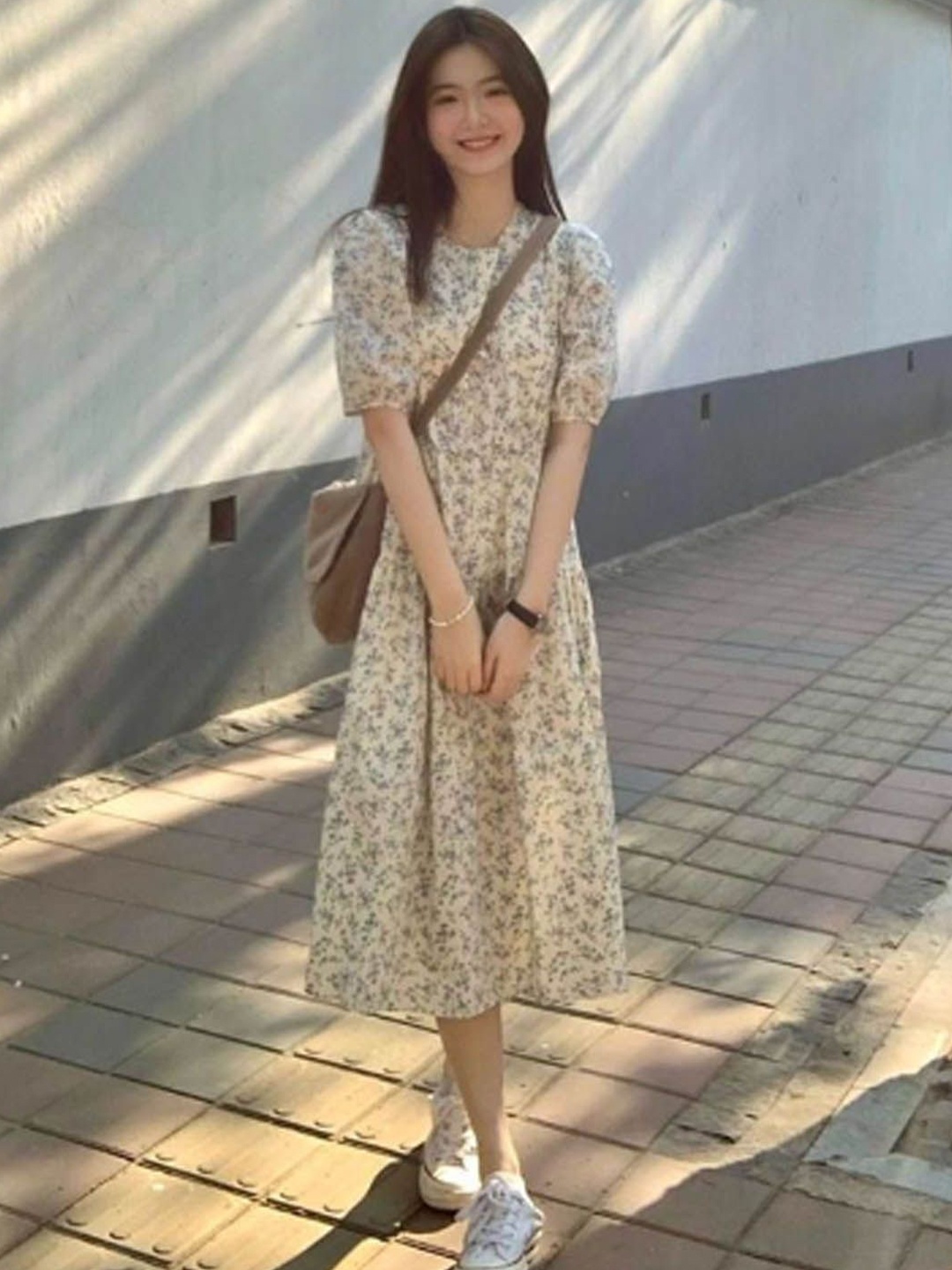 

StyleCast Floral Print A-Line Dress, Beige