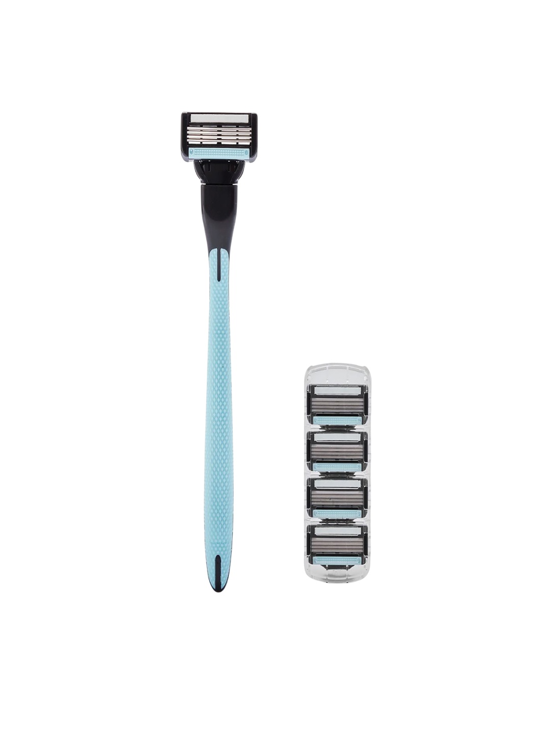 

E1 Virat4 4-Bladed Razor With 4 Replacement Cartridges, Blue