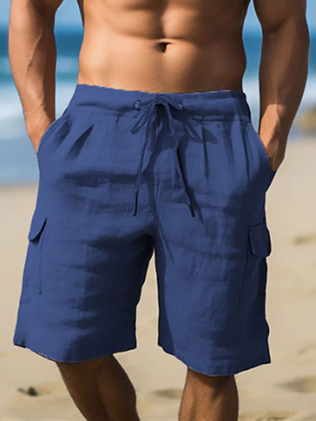 

StyleCast x Revolte Men Cargo Shorts, Blue