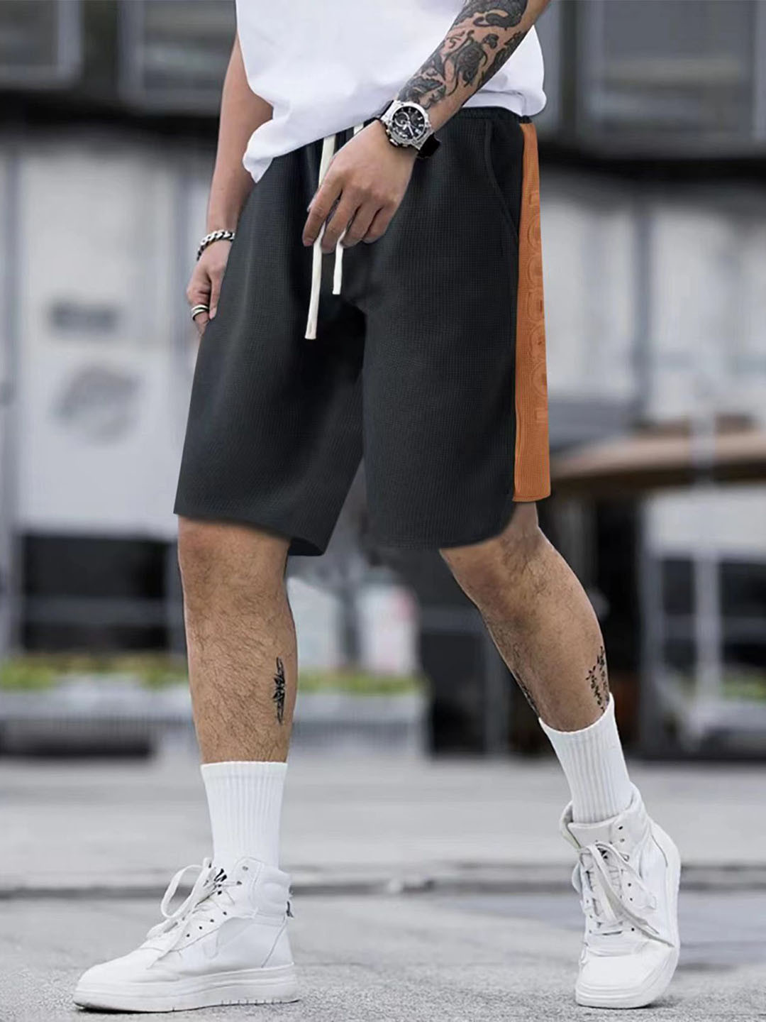 

StyleCast x Revolte Men Shorts, Black