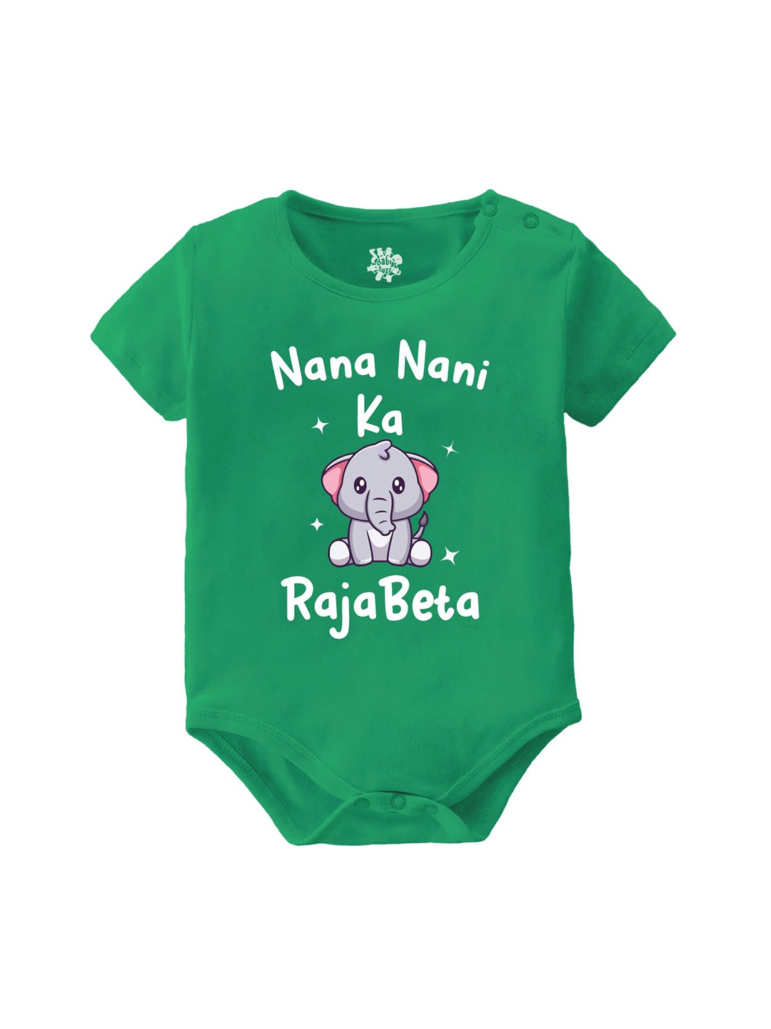 

Baby Buzz Kids Printed Cotton Bodysuit, Green