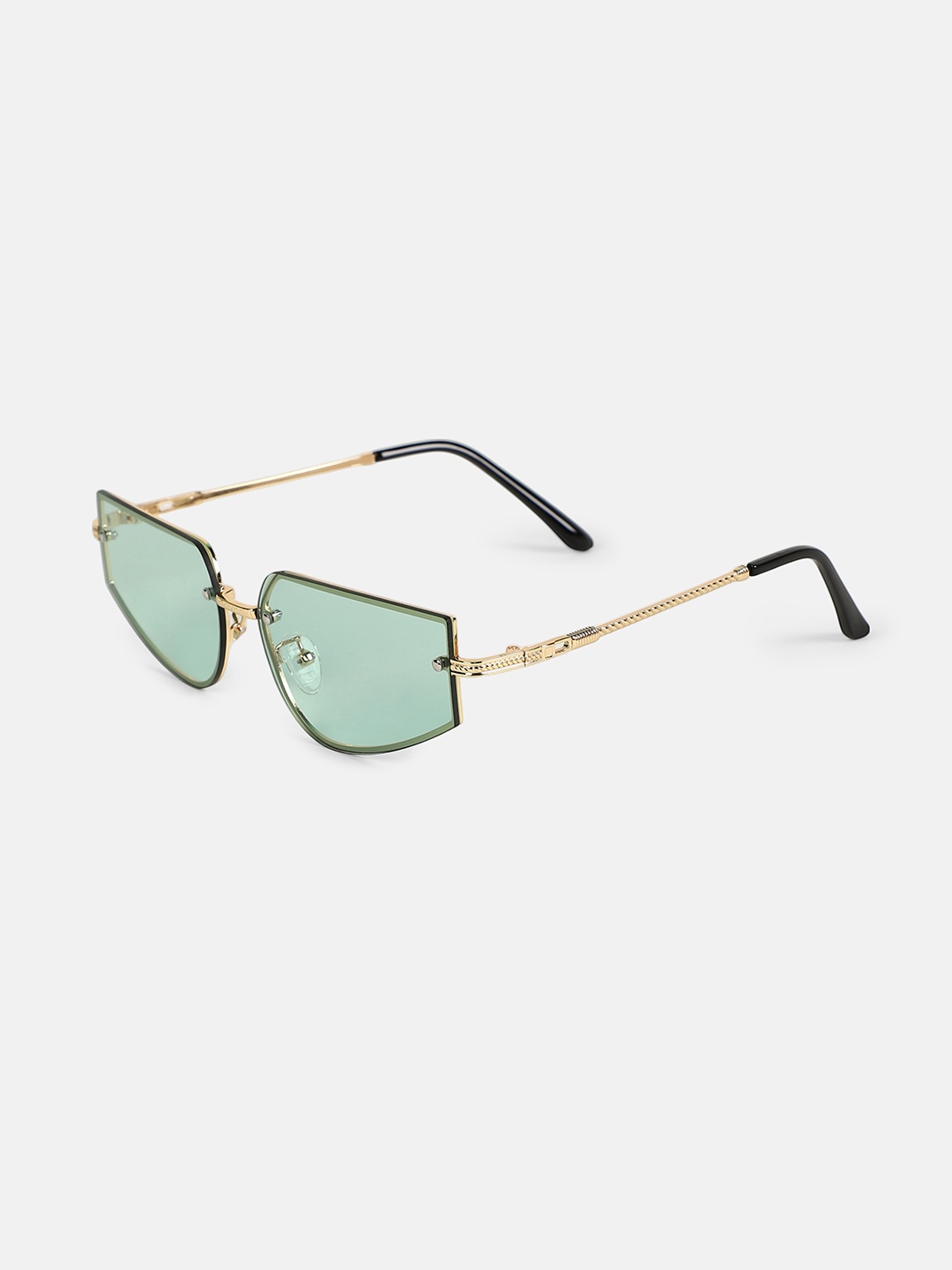 

HAUTE SAUCE by Campus Sutra Women The Studio Rectangular Sunglass AW25_HSSG2774, Gold