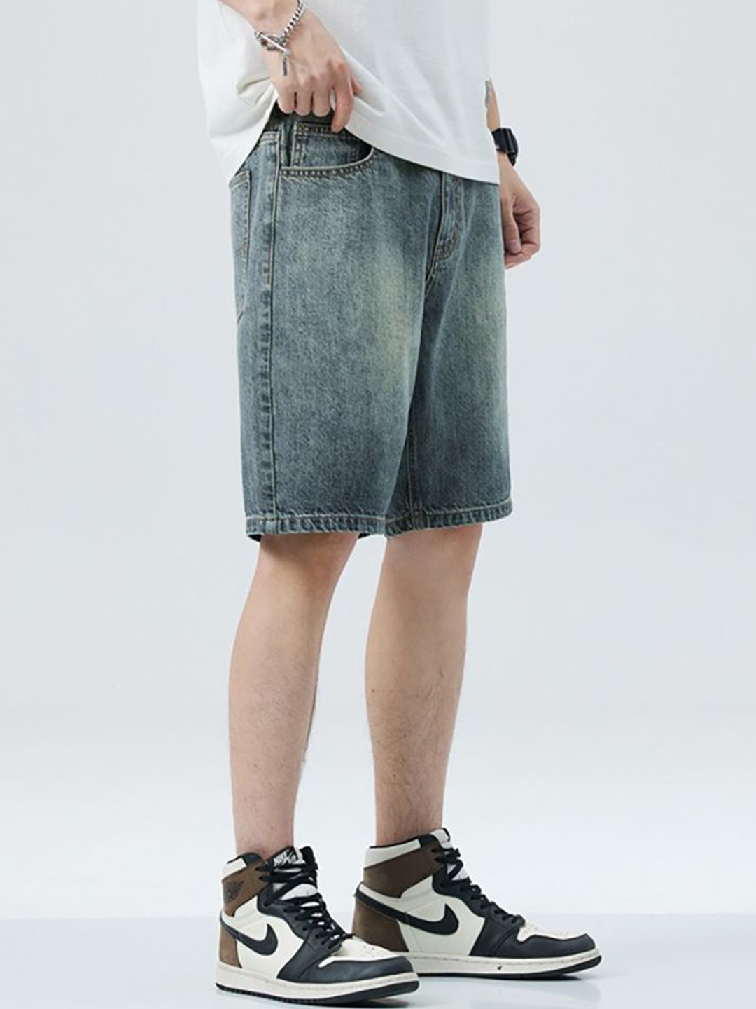 

StyleCast x Revolte Men Denim Shorts, Blue