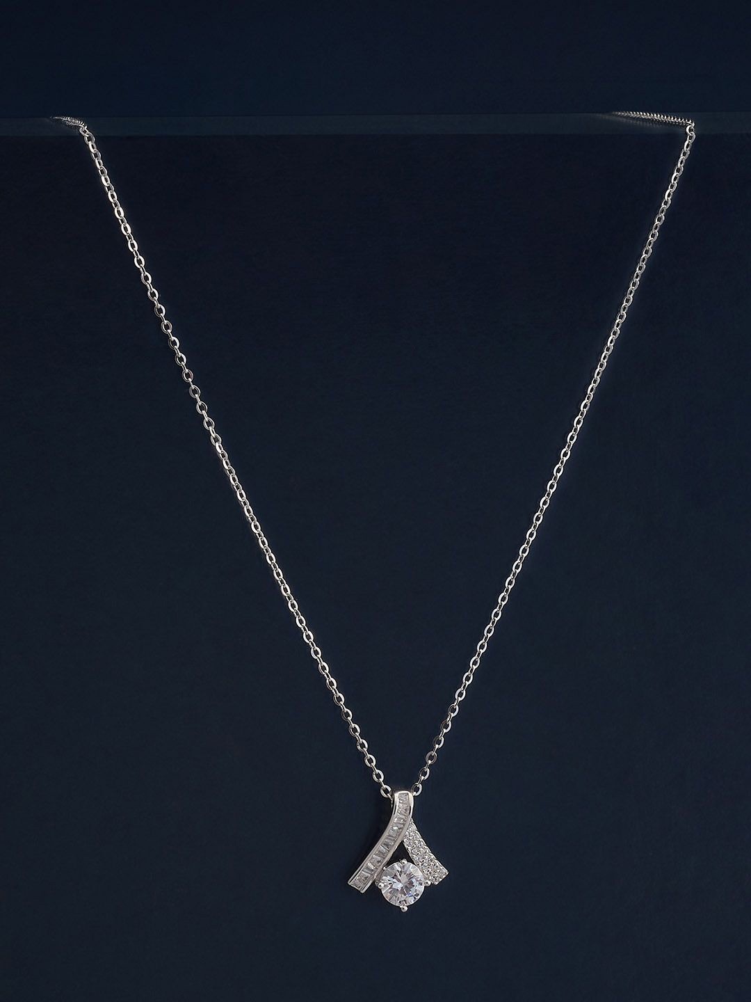 

Kushal's Fashion Jewellery 92.5 Silver Rhodium-Plated Contemporary Pendants