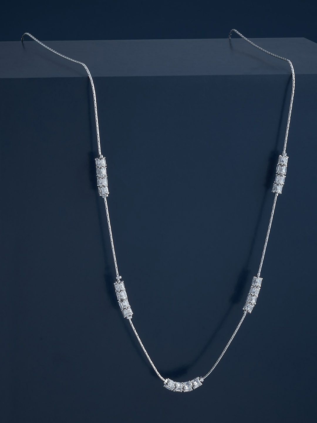 

Kushal's Fashion Jewellery 92.5 Silver Rhodium-Plated Necklace