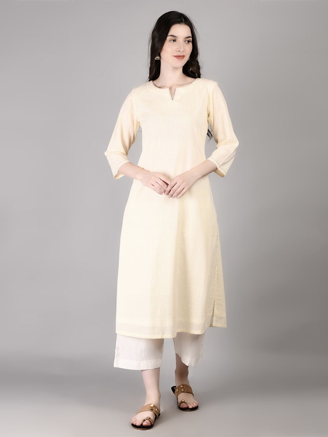 

PALASH Cotton Kurta, Beige