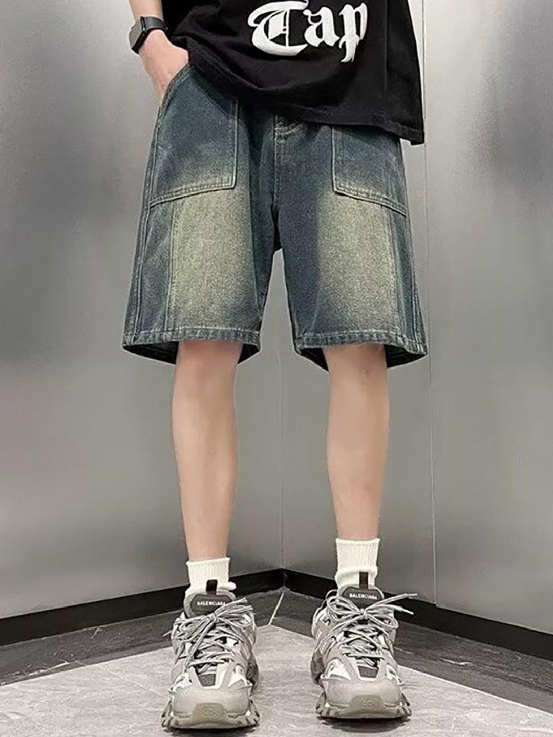 

StyleCast x Revolte Men Denim Shorts, Blue