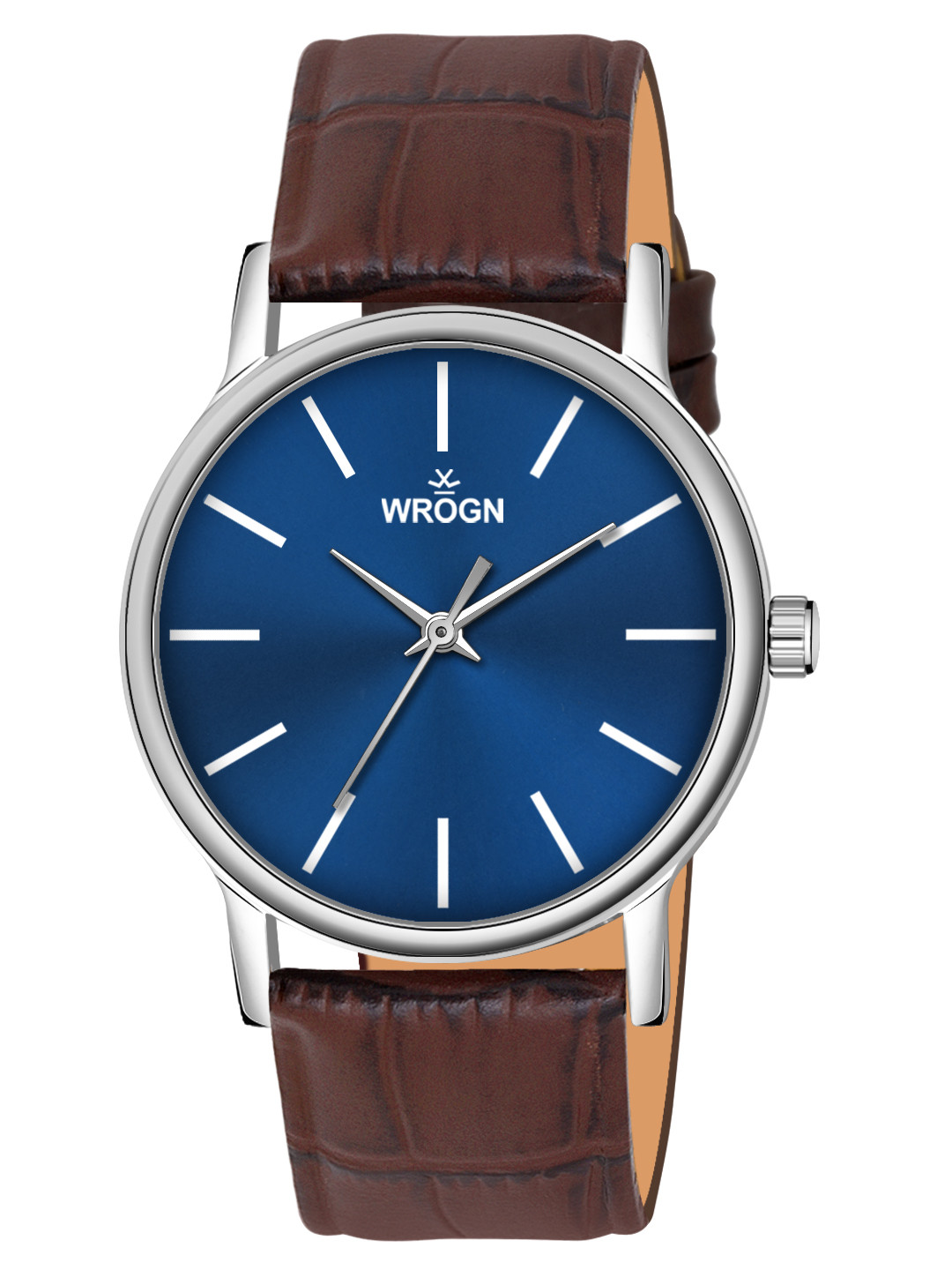 

WROGN Men Analog Watch & Leather Bracelet Gift Set, Blue