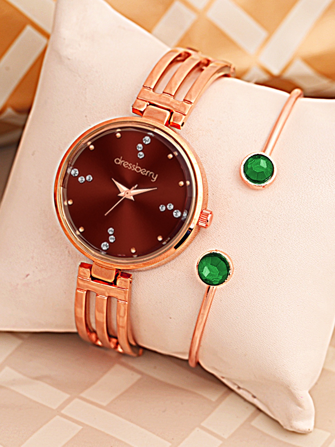 

DressBerry Watch & Bangle Watch Gift Set, Rose gold