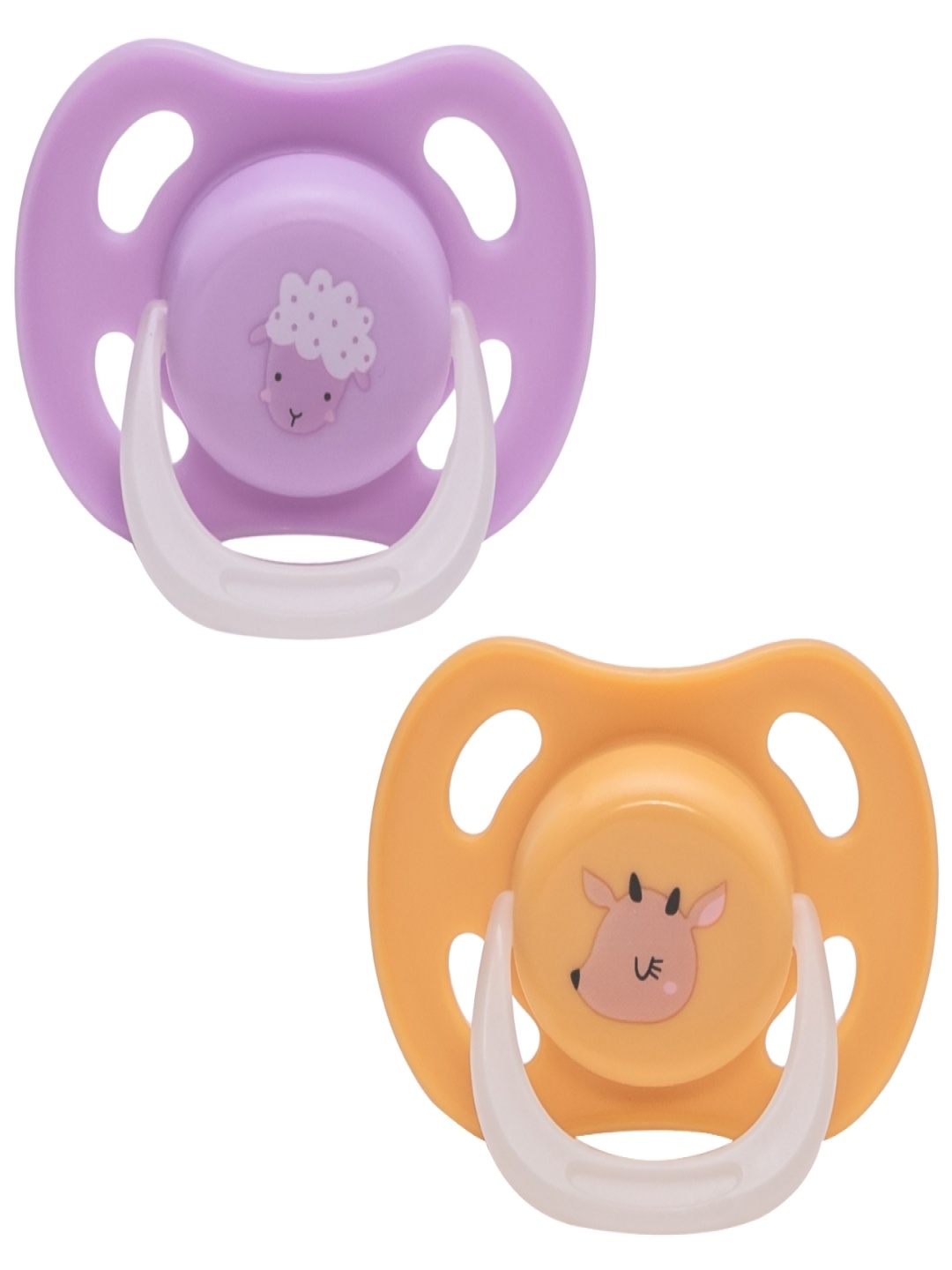 

Adore Kids 2-Pcs Beige & Purple Printed Vented Pacifier BPA Free Teethers