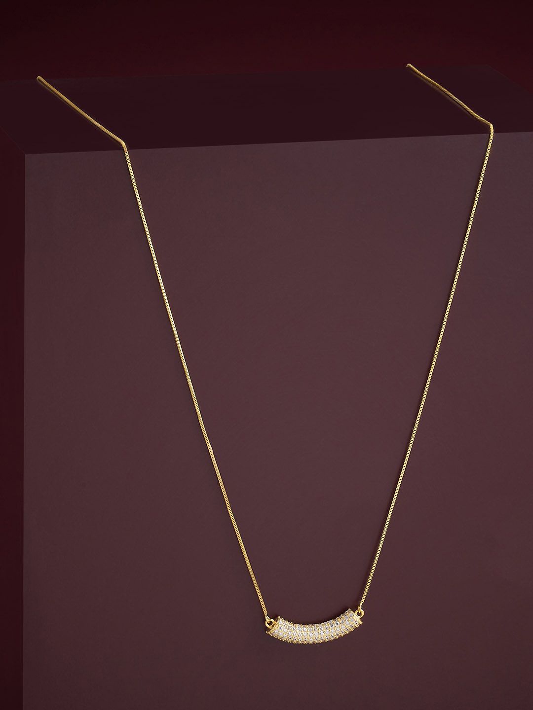 

Kushal's Fashion Jewellery 92.5 Silver Gold-Plated Necklace