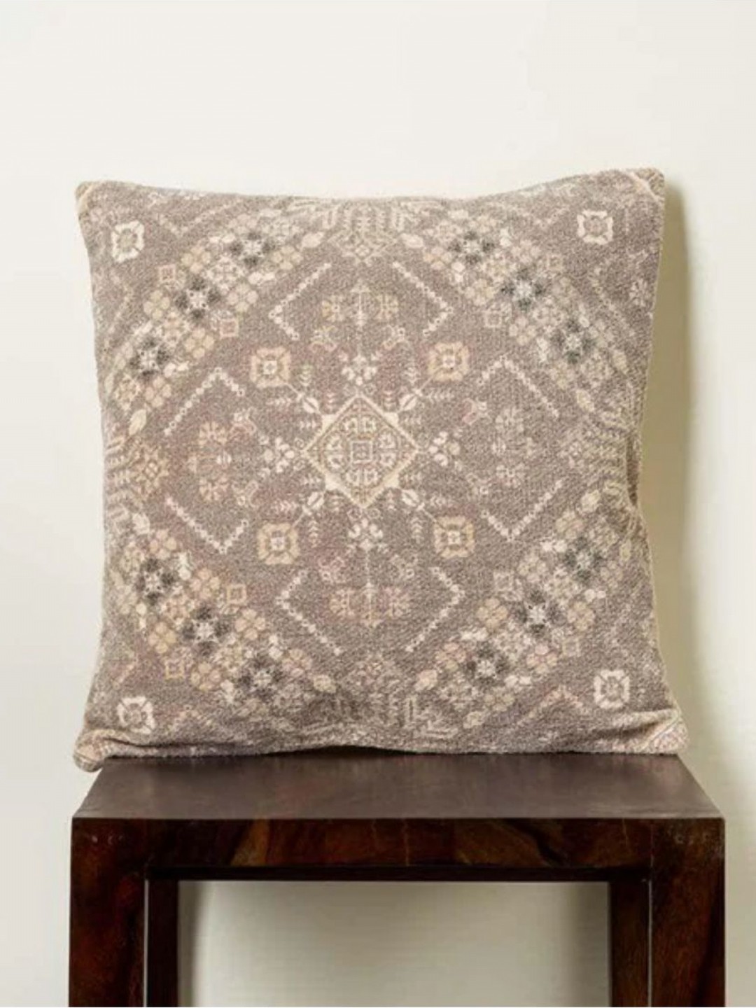 

Aura Beige & Grey Floral Printed Square Shaped Cushion Covers